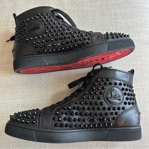 Christian Louboutin Louis Calf Spikes, all black, 41.5